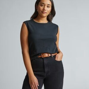 Everlane black muscle tank